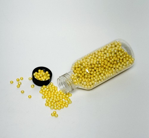 Shine Yellow Pearls 3mm 65gm - BNBA