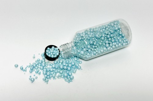 Shine Blue Mix Pearls 120gm - BNBA