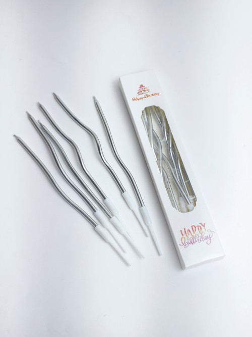 Silver Spiral Candle - BNBA