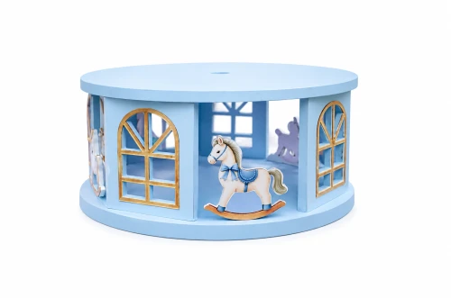 Blue Carousel Cake Spacer - BNBA