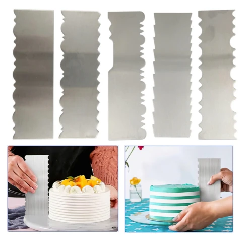 Cake Scrapper/Metal Cake Comb Scrapper (Any 1pc) - BNBA