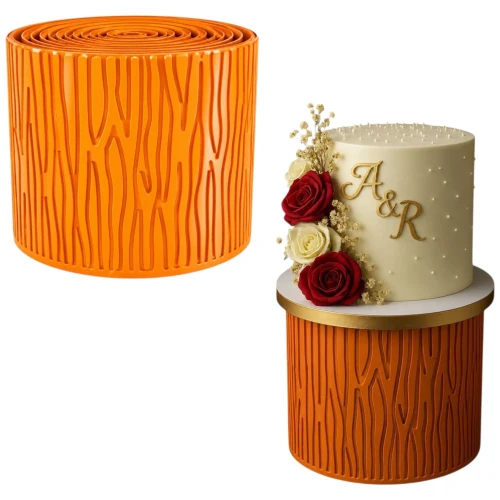 Cake Stand/Wood Textured Cake Stand - BNBA