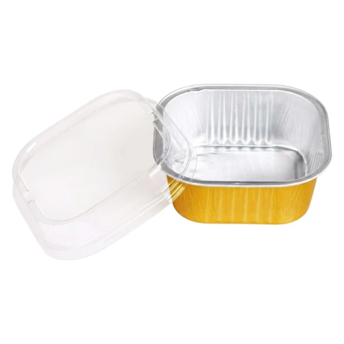 Bake n Serve Aluminium Square Cups with Lid (Pack Of 10pcs) - BNBA