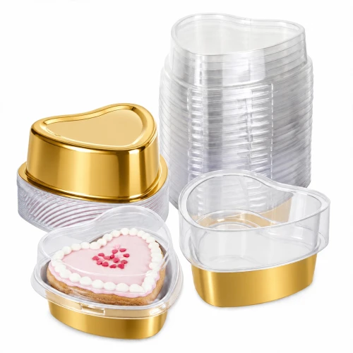 Bake n Serve Heart Aluminium Container (Pack Of 100pcs) - BNBA